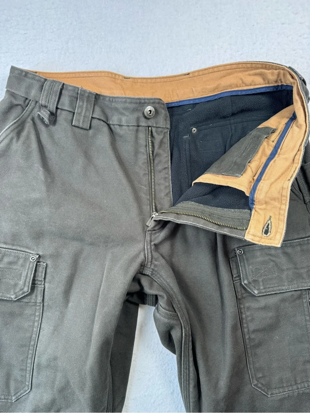 Duluth Trading Co Fleece Lined Pants Men’s 38x30 Brown Utility Workwear